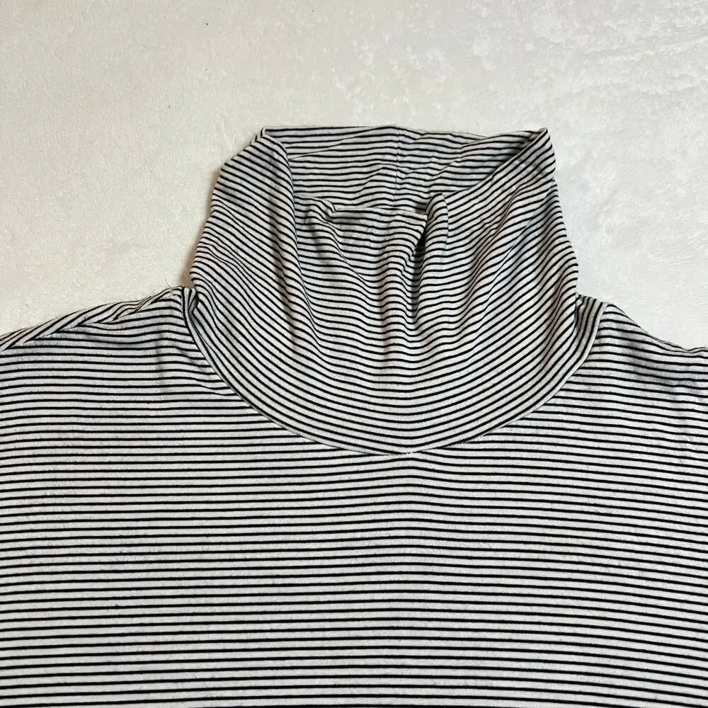41Hawthorn Turtleneck Stripe Pullover Top Size XXL Stretch Casual Classic